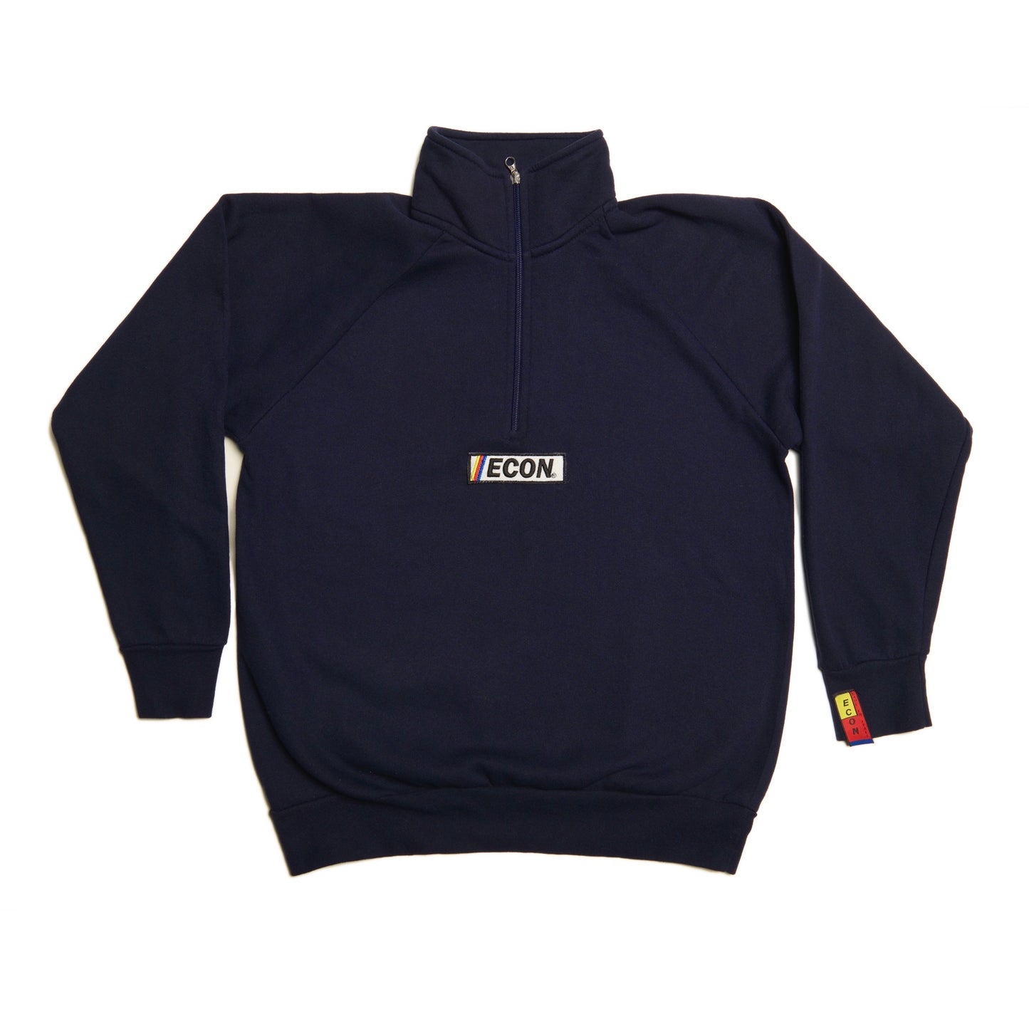 The half zip navy blue