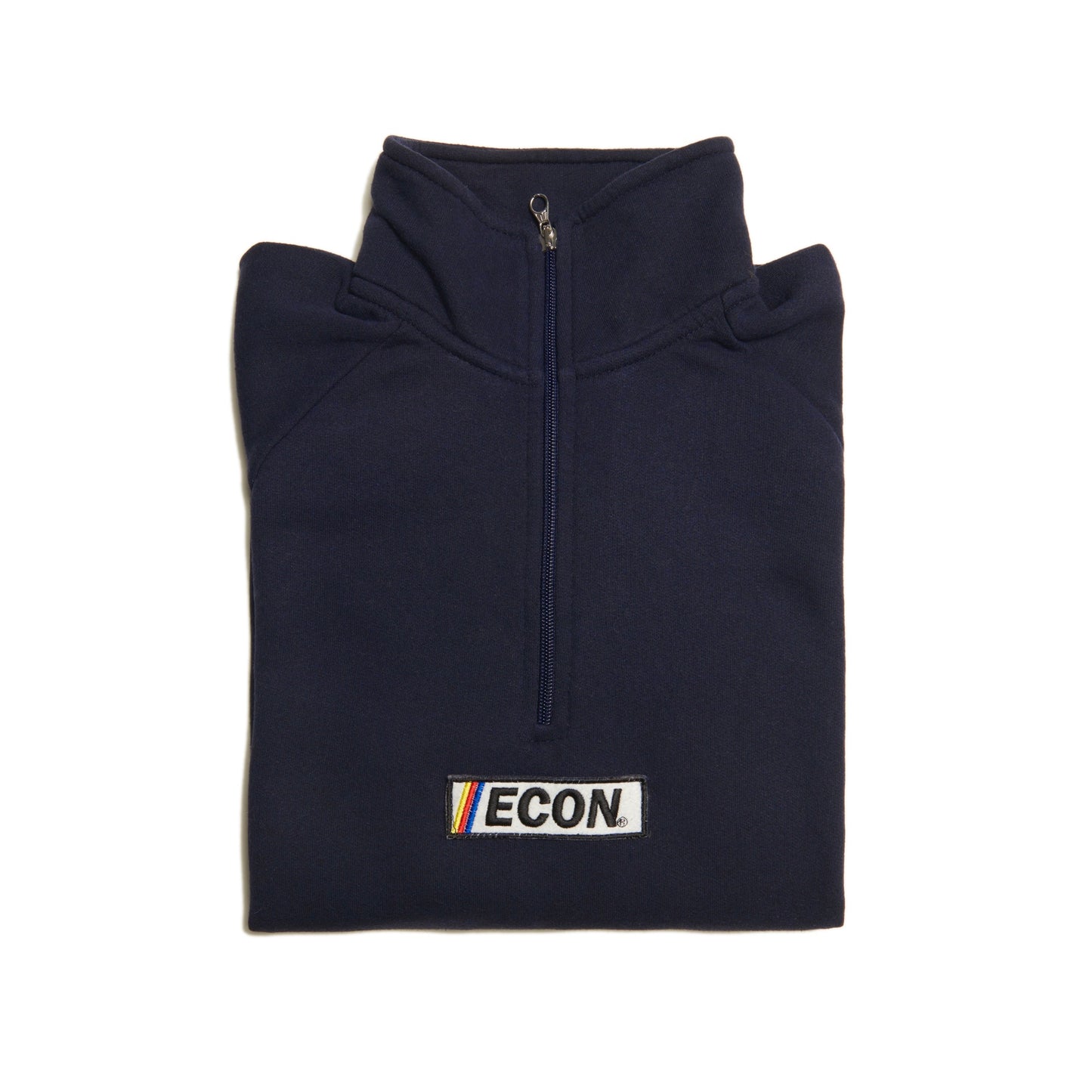 The half zip navy blue